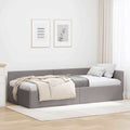 vidaXL Rama łóżka narożnego Ciemnoszary 90 cm x 190 cm tkanina