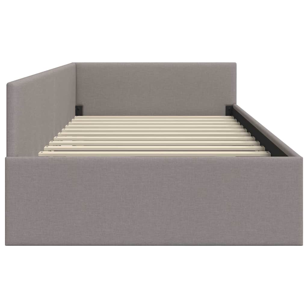 vidaXL Rama łóżka narożnego Ciemnoszary 90 cm x 200 cm tkanina