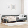 vidaXL Rama łóżka narożnego Ciemnoszary 80 x 200 cm tkanina