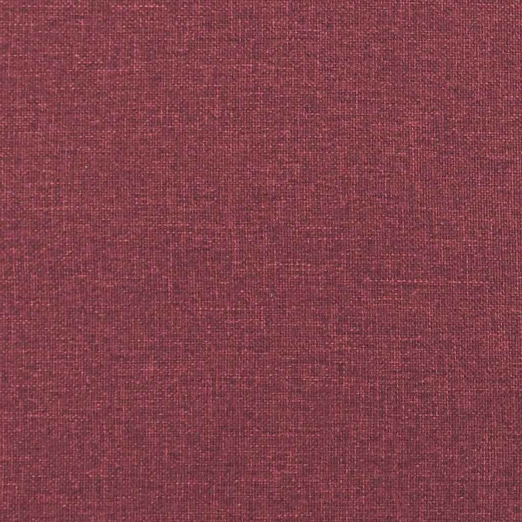 vidaXL Rama łóżka narożnego Czerwone wino 80 x 200 cm tkanina