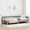 vidaXL Rama łóżka narożnego Ciemnoszary 90 x 190 cm tkanina