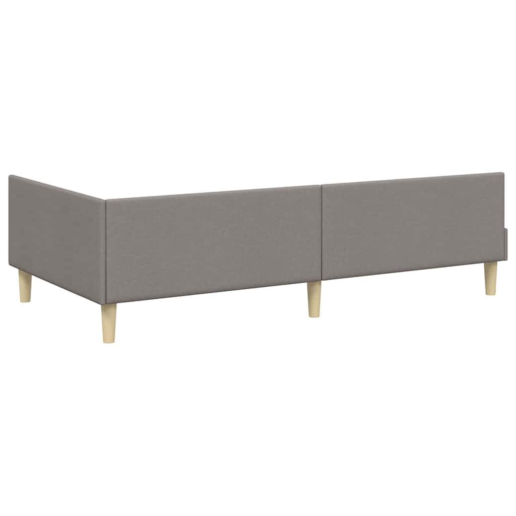 vidaXL Rama łóżka narożnego Ciemnoszary 90 x 190 cm tkanina