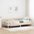 vidaXL Rama łóżka narożnego Kremowy 90 x 190 cm tkanina