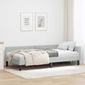 vidaXL Rama łóżka narożnego Jasnoszary 90 cm x 190 cm Aksamit