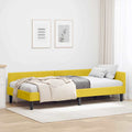 vidaXL Rama łóżka narożnego Z zagłówkiem Żółty 90 cm x 190 cm Aksamit