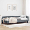 vidaXL Rama łóżka narożnego Ciemnoszary 90 cm x 200 cm Aksamit