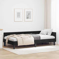 vidaXL Rama łóżka narożnego Czarny 100 cm x 200 cm Aksamit