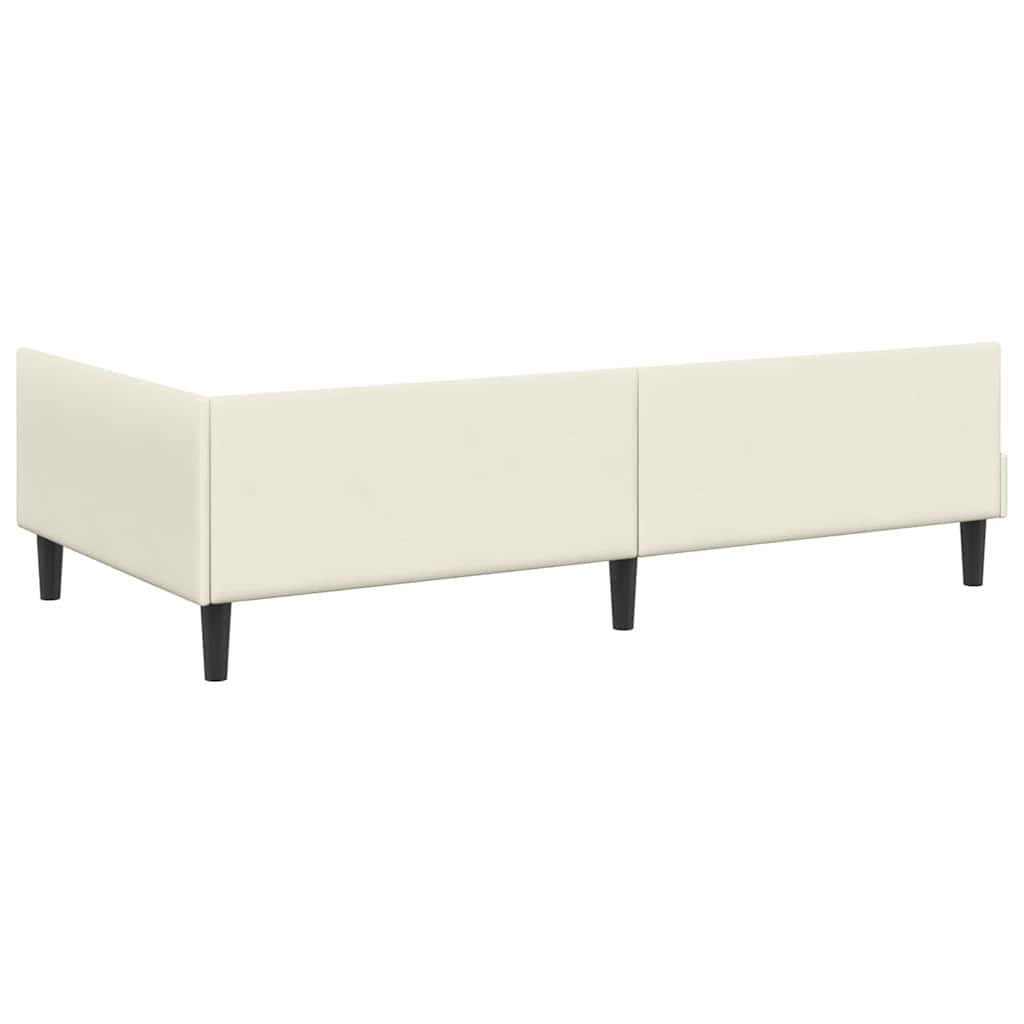 vidaXL Rama łóżka narożnego Kremowy 100 cm x 200 cm Aksamit