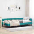 vidaXL Rama łóżka narożnego Turkusowy 100 cm x 200 cm Aksamit