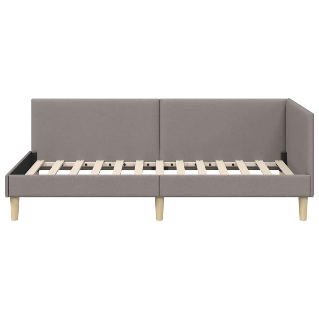 vidaXL Rama łóżka narożnego Z zagłówkiem Ciemnoszary 80 cm x 200 cm