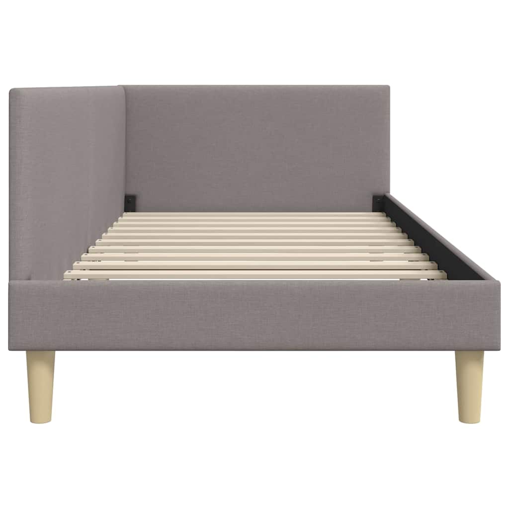 vidaXL Rama łóżka narożnego Z zagłówkiem Ciemnoszary 100 cm x 200 cm