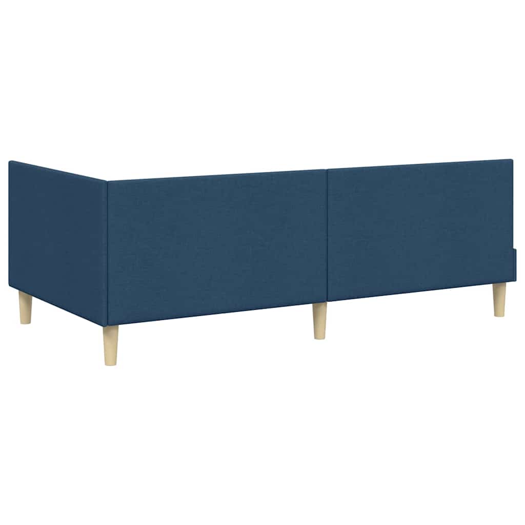 vidaXL Rama łóżka narożnego Z zagłówkiem Niebieski 100 cm x 200 cm