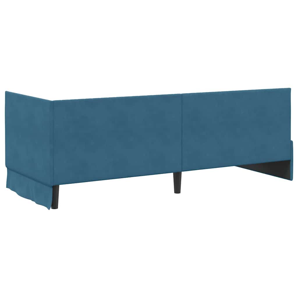 vidaXL Rama łóżka narożnego Niebieski 80 cm x 200 cm Aksamit