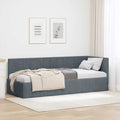 vidaXL Rama łóżka narożnego Ciemnoszary 80 cm x 200 cm Aksamit