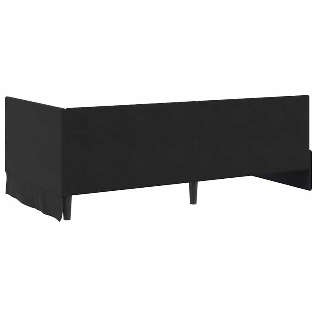 vidaXL Rama łóżka narożnego Czarny 100 cm x 200 cm Aksamit