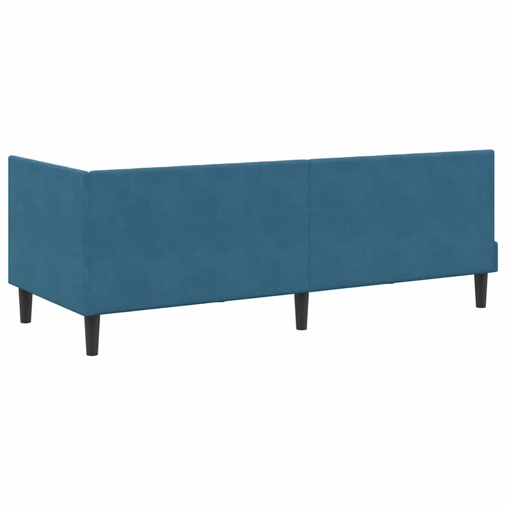 vidaXL Rama łóżka narożnego Niebieski 80 cm x 200 cm Aksamit