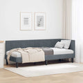 vidaXL Rama łóżka narożnego Ciemnoszary 80 cm x 200 cm Aksamit