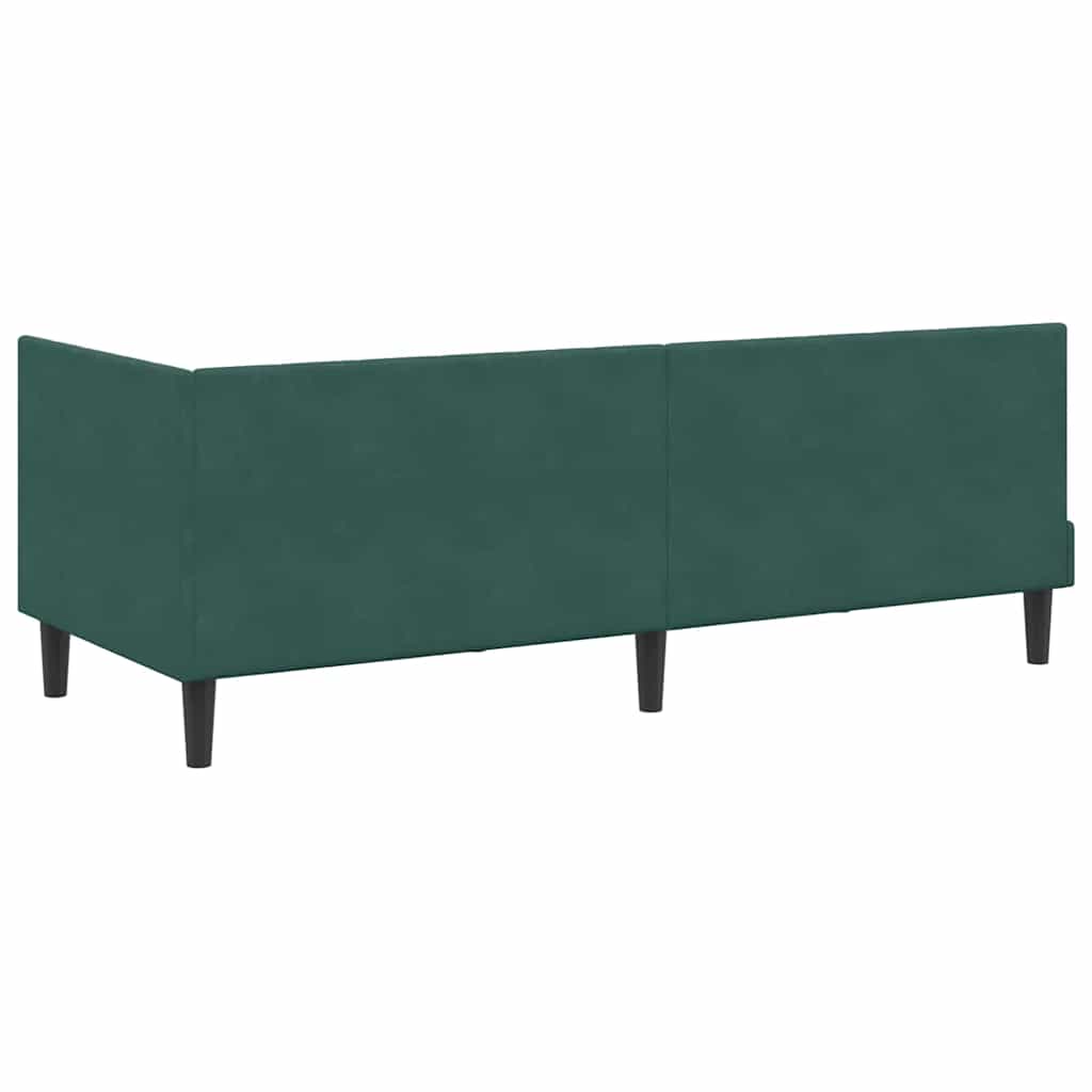 vidaXL Rama łóżka narożnego Ciemna zieleń 80 cm x 200 cm Aksamit