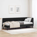 vidaXL Rama łóżka narożnego Z zagłówkiem Czarny 80 cm x 200 cm Aksamit