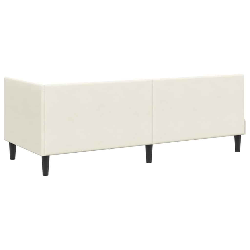 vidaXL Rama łóżka narożnego Kremowy 80 cm x 200 cm Aksamit