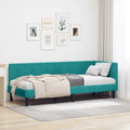 vidaXL Rama łóżka narożnego Turkusowy 80 cm x 200 cm Aksamit