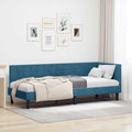 vidaXL Rama łóżka narożnego Niebieski 80 cm x 200 cm Aksamit