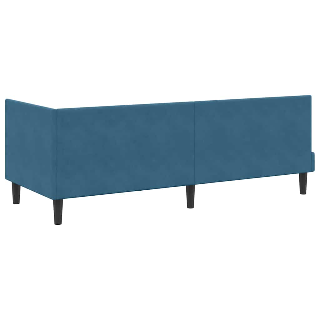 vidaXL Rama łóżka narożnego Niebieski 80 cm x 200 cm Aksamit