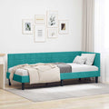 vidaXL Rama łóżka narożnego Turkusowy 80 cm x 200 cm Aksamit