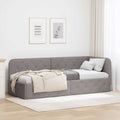 vidaXL Rama łóżka narożnego Ciemnoszary 80 x 200 cm tkanina