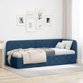 vidaXL Rama łóżka narożnego Niebieski 80 x 200 cm tkanina