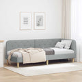 vidaXL Rama łóżka narożnego Jasnoszary 80 x 200 cm tkanina