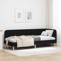 vidaXL Rama łóżka narożnego Czarny 80 x 200 cm tkanina