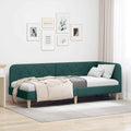 vidaXL Rama łóżka narożnego Ciemna zieleń 80 x 200 cm tkanina