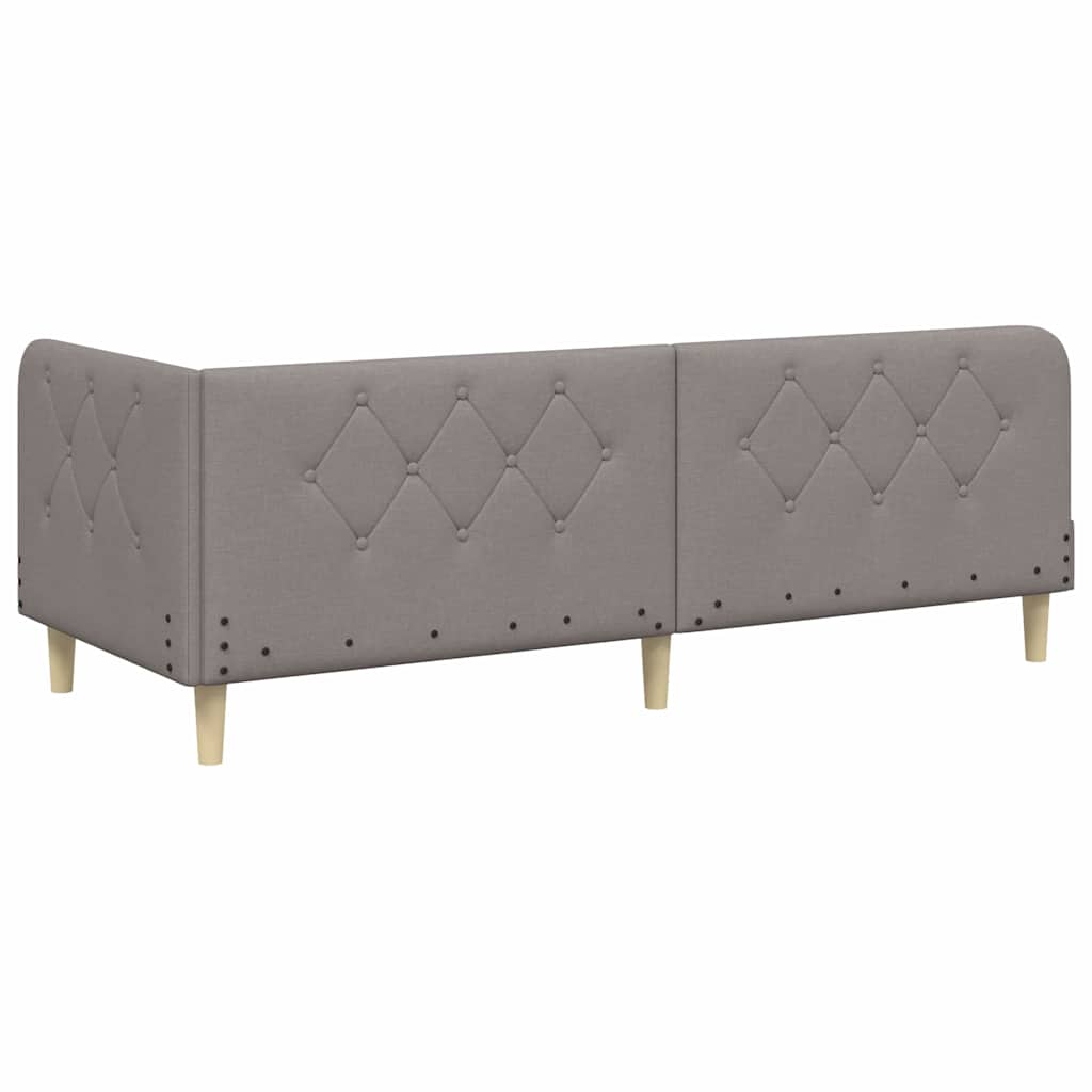 vidaXL Rama łóżka narożnego Ciemnoszary 80 x 200 cm tkanina