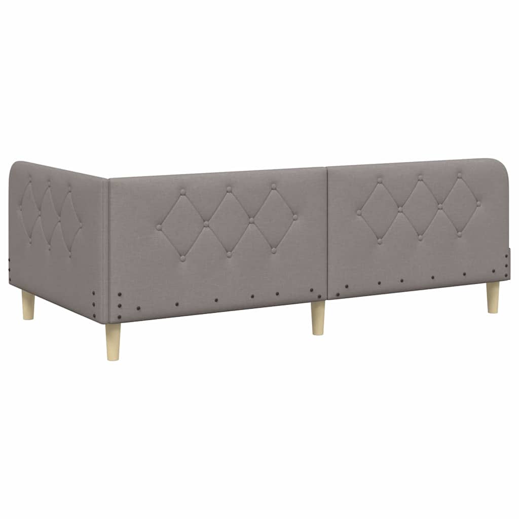 vidaXL Rama łóżka narożnego Ciemnoszary 90 x 190 cm tkanina