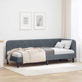 vidaXL Rama łóżka narożnego Ciemnoszary 80 x 200 cm Aksamit