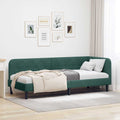 vidaXL Rama łóżka narożnego Ciemna zieleń 80 x 200 cm Aksamit