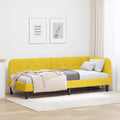 vidaXL Rama łóżka narożnego Żółty 80 x 200 cm Aksamit