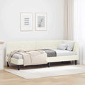 vidaXL Rama łóżka narożnego Kremowy 80 x 200 cm Aksamit