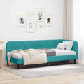 vidaXL Rama łóżka narożnego Turkusowy 80 x 200 cm Aksamit