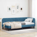 vidaXL Rama łóżka narożnego Niebieski 90 x 200 cm Aksamit