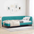 vidaXL Rama łóżka narożnego Turkusowy 90 x 200 cm Aksamit