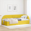 vidaXL Rama łóżka narożnego Z zagłówkiem Żółty 80 cm x 200 cm Aksamit