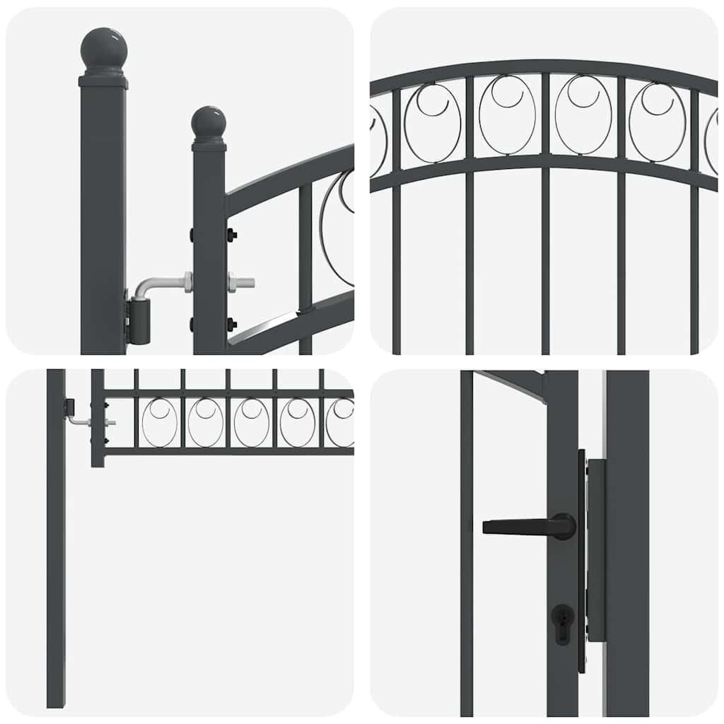 vidaXL Brama ogrodzeniowa EMMEN 100 x 100 cm Stal Malowana Proszkowo