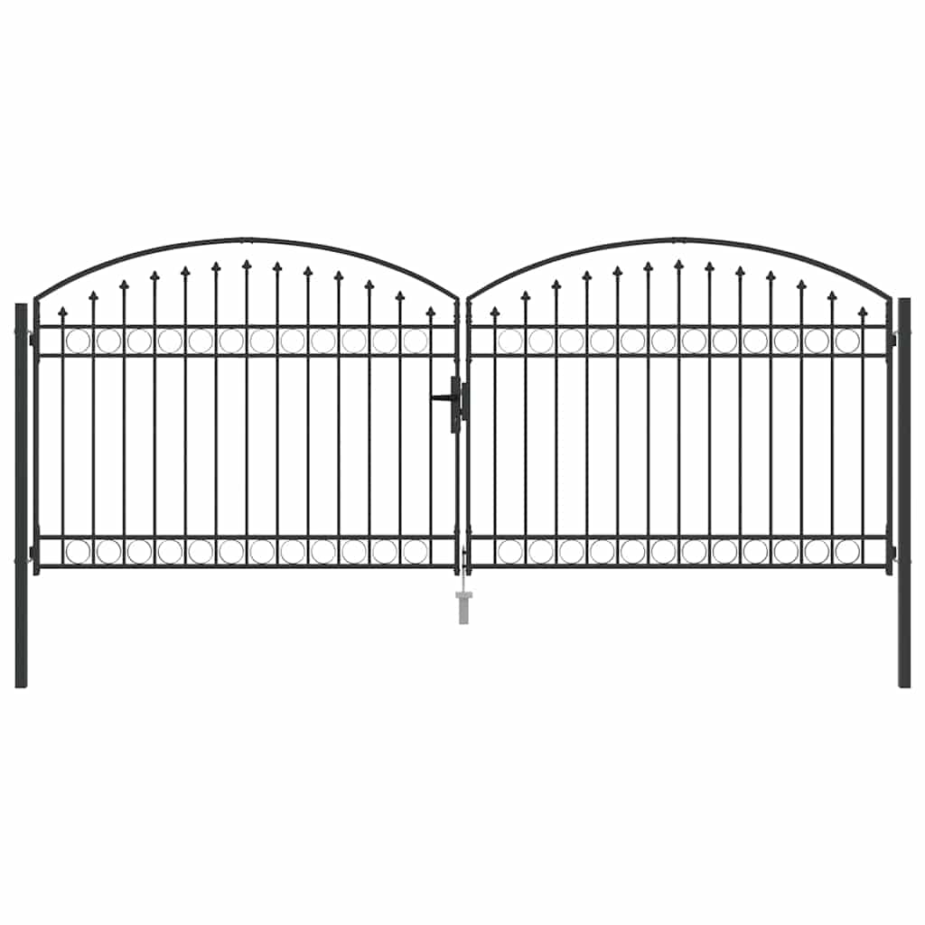 vidaXL Brama ogrodzeniowa ASSEN 401 x 200 cm Stal Szary Zamykane