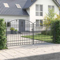 vidaXL Brama ogrodzeniowa ASSEN 401 x 224,5 cm Stal Szary Zamykane