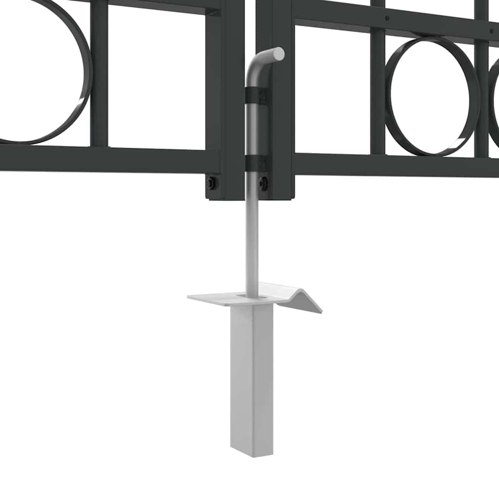 vidaXL Brama ogrodzeniowa ASSEN 401 x 250 cm Stal Szary Zamykane