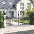 vidaXL Brama ogrodzeniowa ASSEN 401 x 250 cm Stal Szary Zamykane