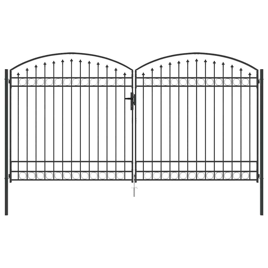vidaXL Brama ogrodzeniowa ASSEN 401 x 250 cm Stal Szary Zamykane