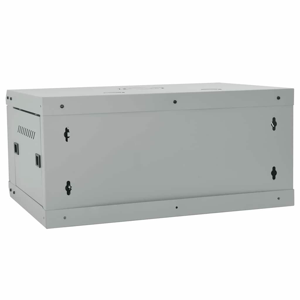 vidaXL Szafa sieciowa z przechowywaniem Szary 60 x 45 x 28 cm Stal